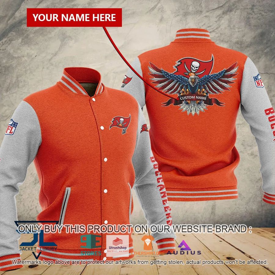 personalized united states flag eagle tampa bay buccaneers baseball jacket 4 53488