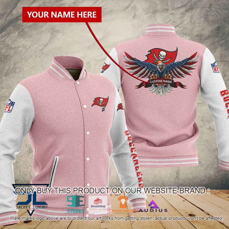 personalized united states flag eagle tampa bay buccaneers baseball jacket 5 11038