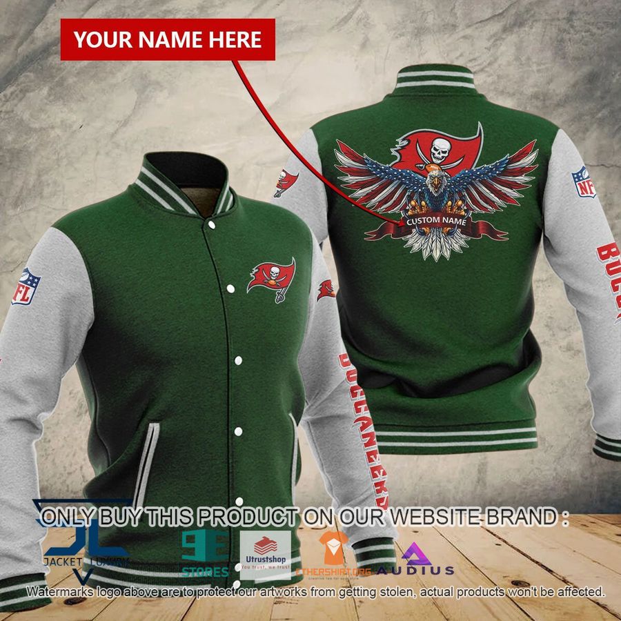 personalized united states flag eagle tampa bay buccaneers baseball jacket 6 28177