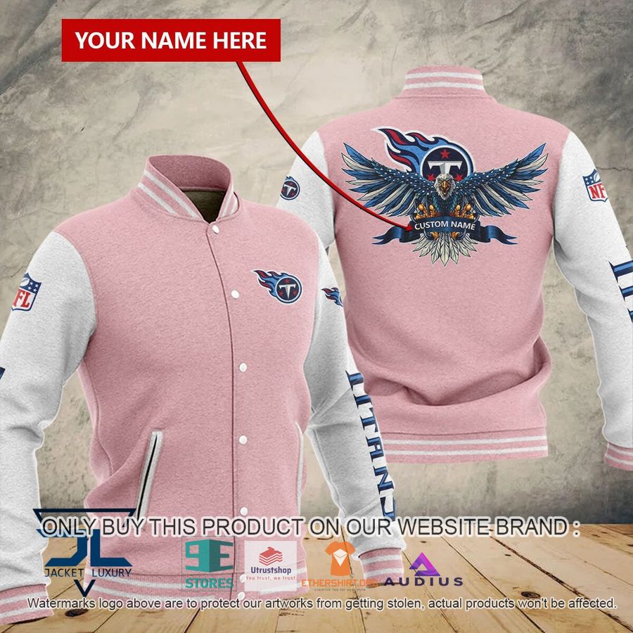 personalized united states flag eagle tennessee titans baseball jacket 5 5057