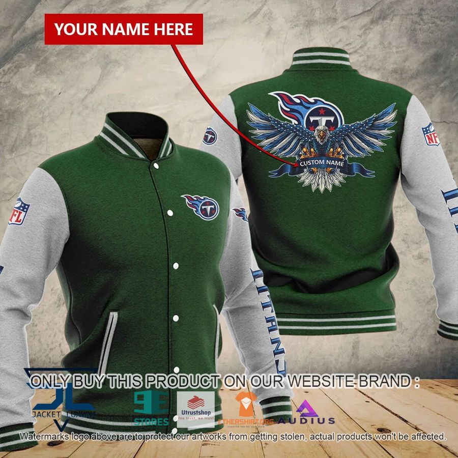 personalized united states flag eagle tennessee titans baseball jacket 6 45586