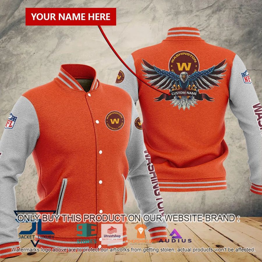 personalized united states flag eagle washington football team baseball jacket 4 20974