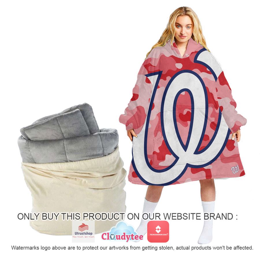 personalized washington nationals camo oodie blanket hoodie 1 83525