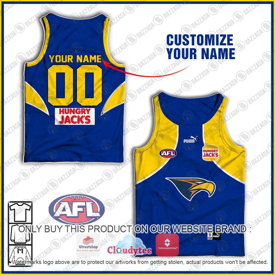 personalized west coast eagles football club vintage retro afl guernsey hungry jacks tank top 1 66414