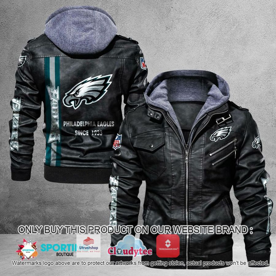 philadelphia eagles since 1933 nfl leather jacket 1 33550