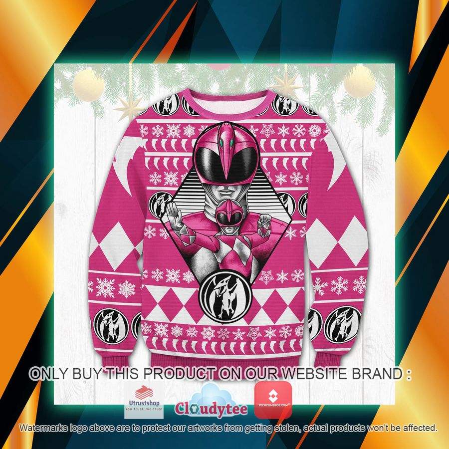 pink power rangers ugly sweater 1 91782