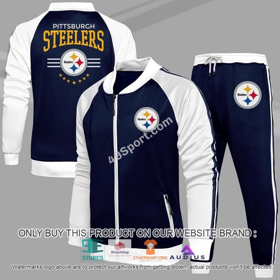 pittsburgh steelers nfl casual tracksuit jacket long pants 2 88407