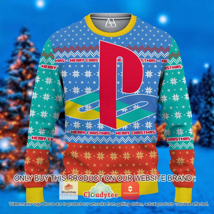 playstation merry christmas christmas all over printed shirt hoodie 1 60120