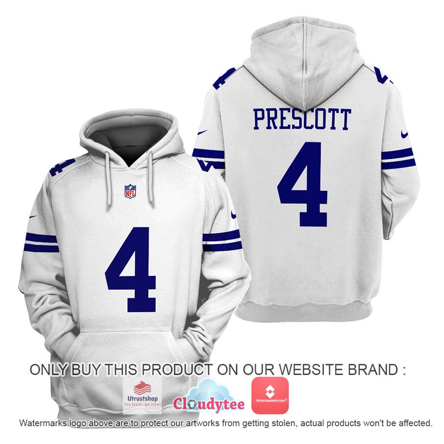 prescott 4 dallas cowboys white nfl hoodie shirt 1 44958