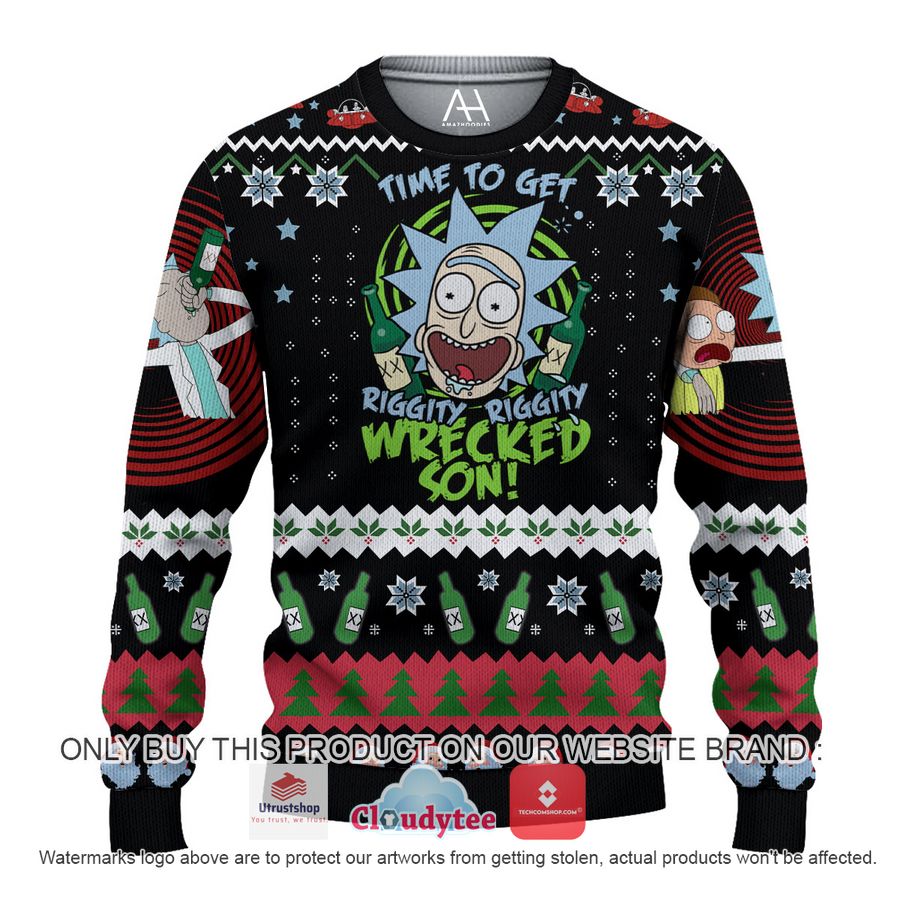rick and morty wrecked son christmas all over printed shirt hoodie 1 7585