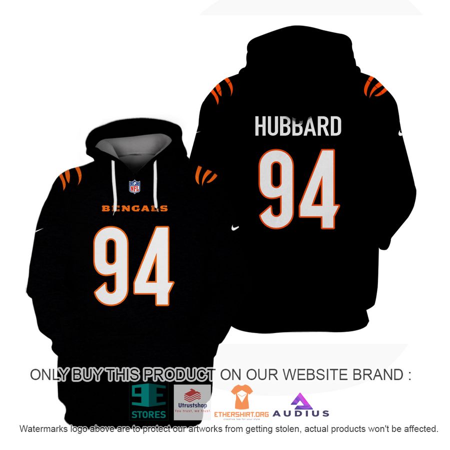 sam hubbard 94 cincinnati bengals black hoodie shirt 1 95332