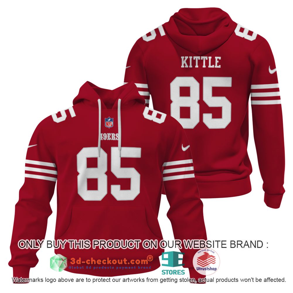 san francisco 49ers nfl george kittle pattern 3d shirt hoodie 2 6071