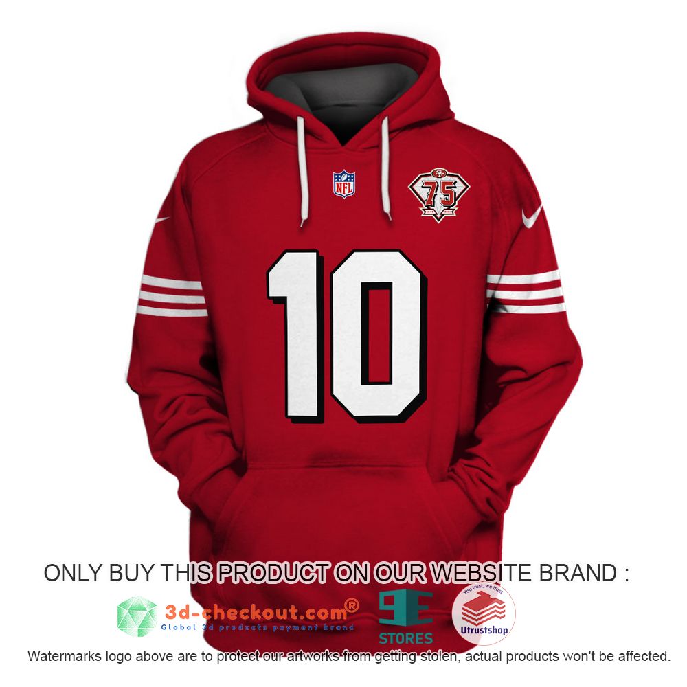 san francisco 49ers nfl jimmy garoppolo red 3d shirt hoodie 1 15398