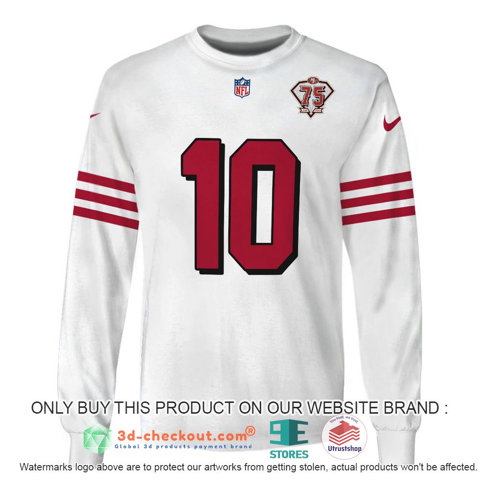 san francisco 49ers nfl jimmy garoppolo white 3d shirt hoodie 1 6607