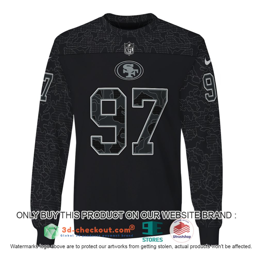 san francisco 49ers nfl nick bosa black 3d shirt hoodie 1 25897
