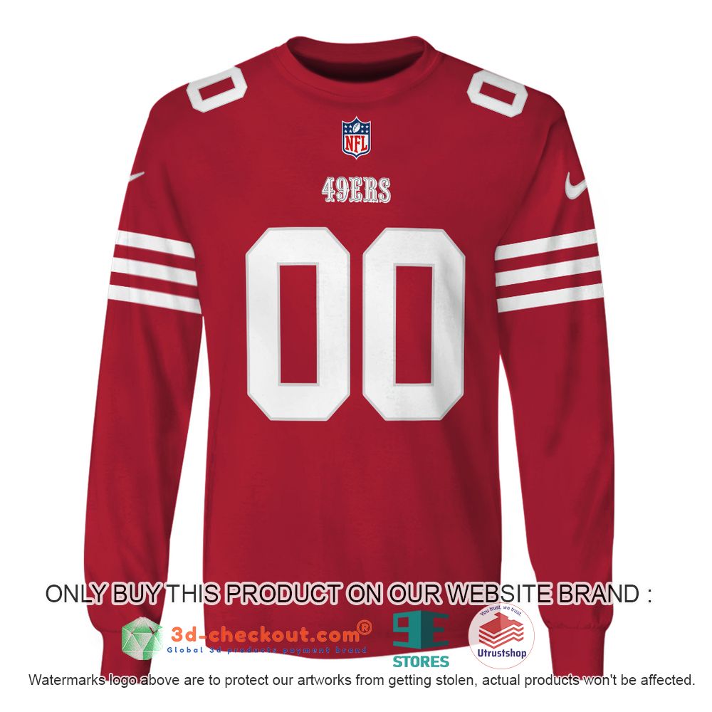 san francisco 49ers nfl personalized red 3d shirt hoodie 1 26976