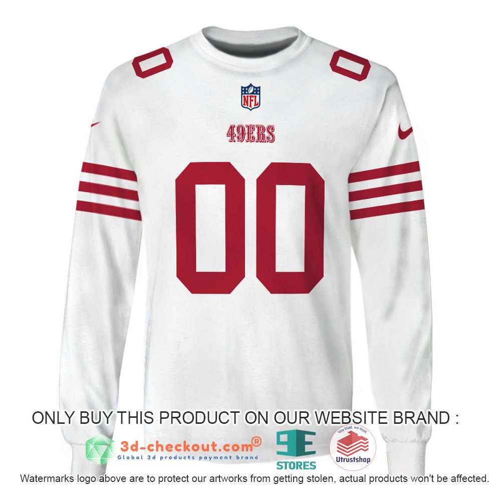 san francisco 49ers nfl personalized white 3d shirt hoodie 1 59072