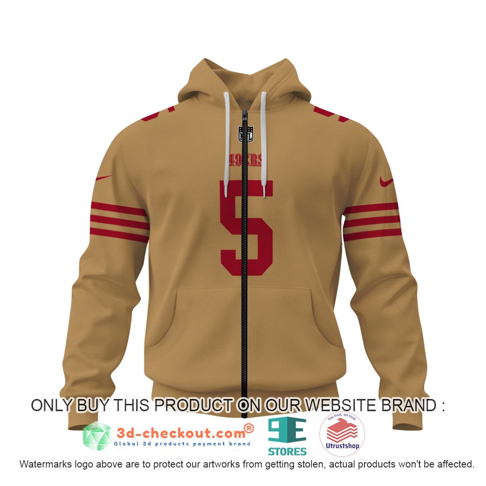 san francisco 49ers nfl trey lance brown 3d shirt hoodie 1 81809