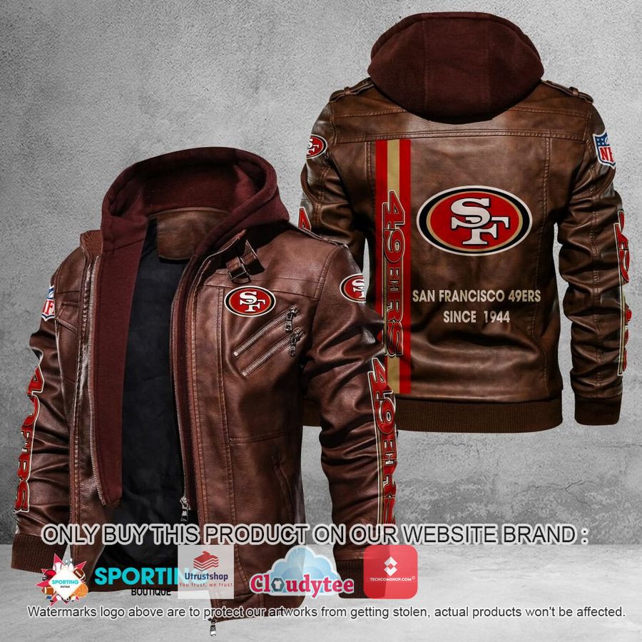 san francisco 49ers since 1944 nfl leather jacket 2 93914