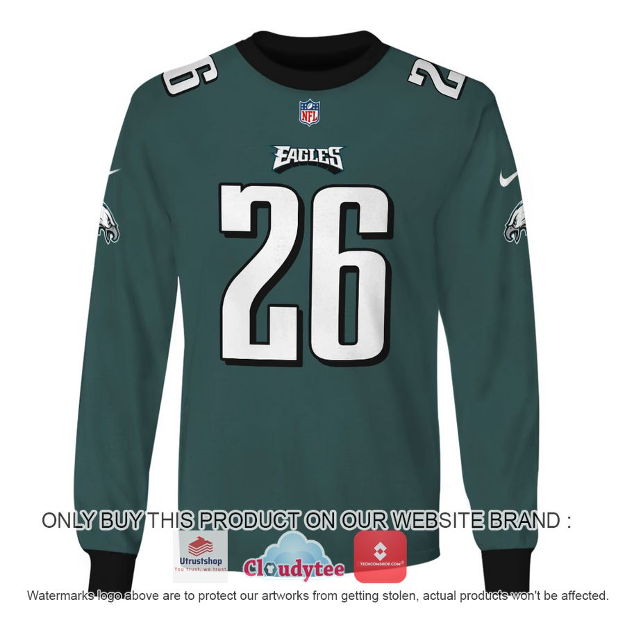 sanders 26 philadelphia eagles nfl green hoodie shirt 3 76402