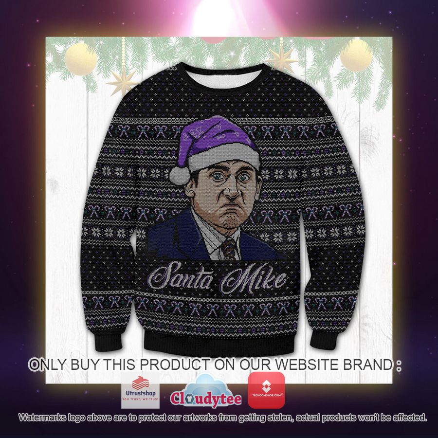 santa mike the office ugly sweater 2 42184