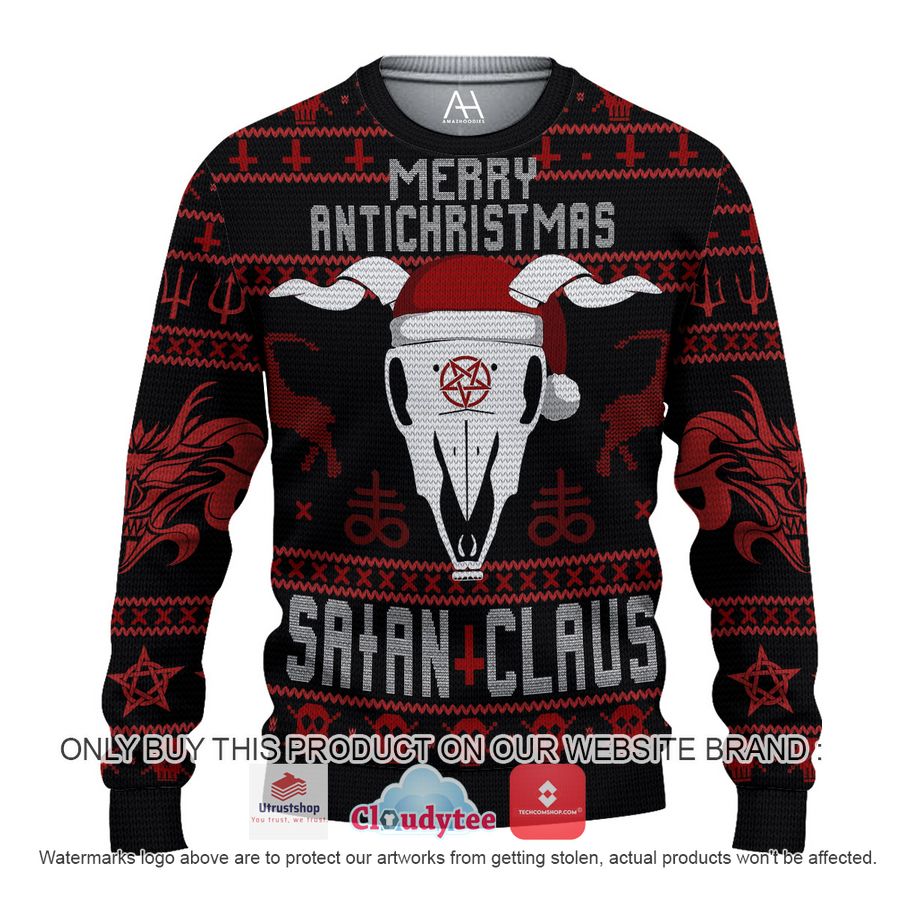satan merry antichristmas christmas all over printed shirt hoodie 1 31195