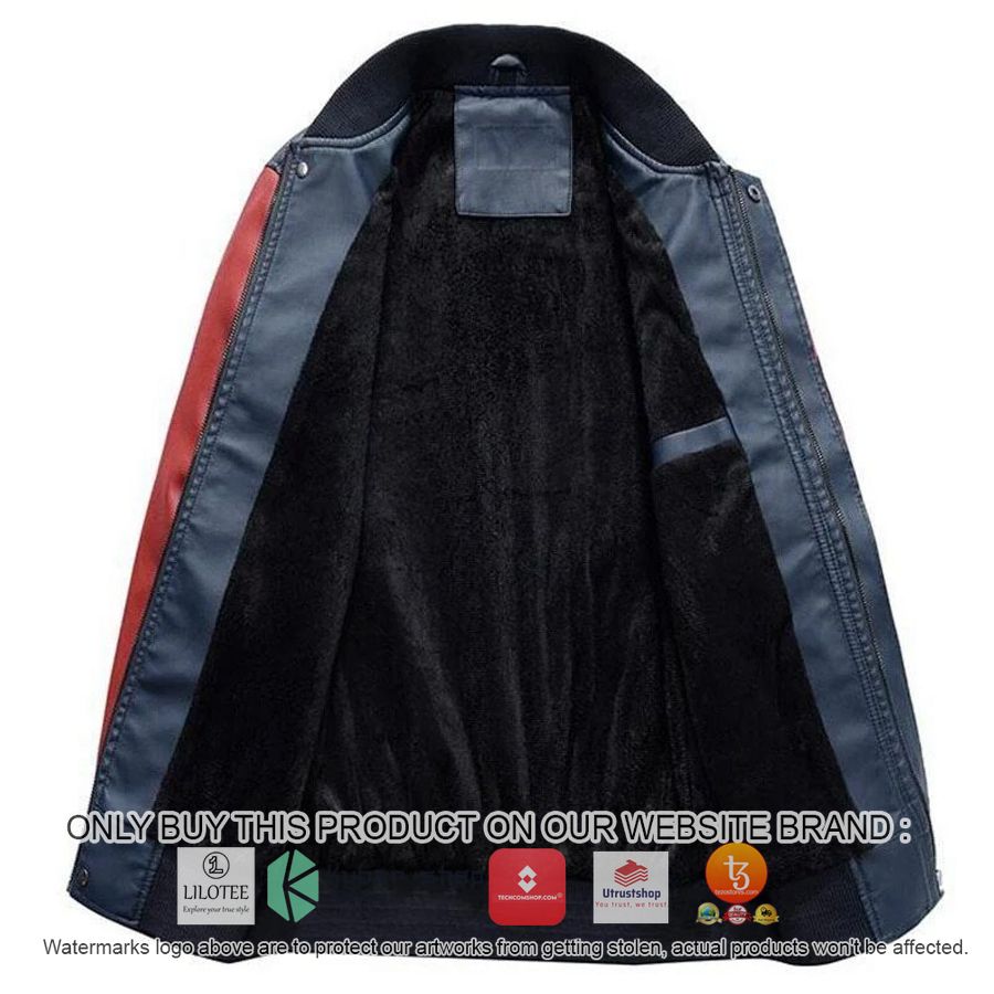 sc rapperswil jona lakers leather bomber jacket 2 95278