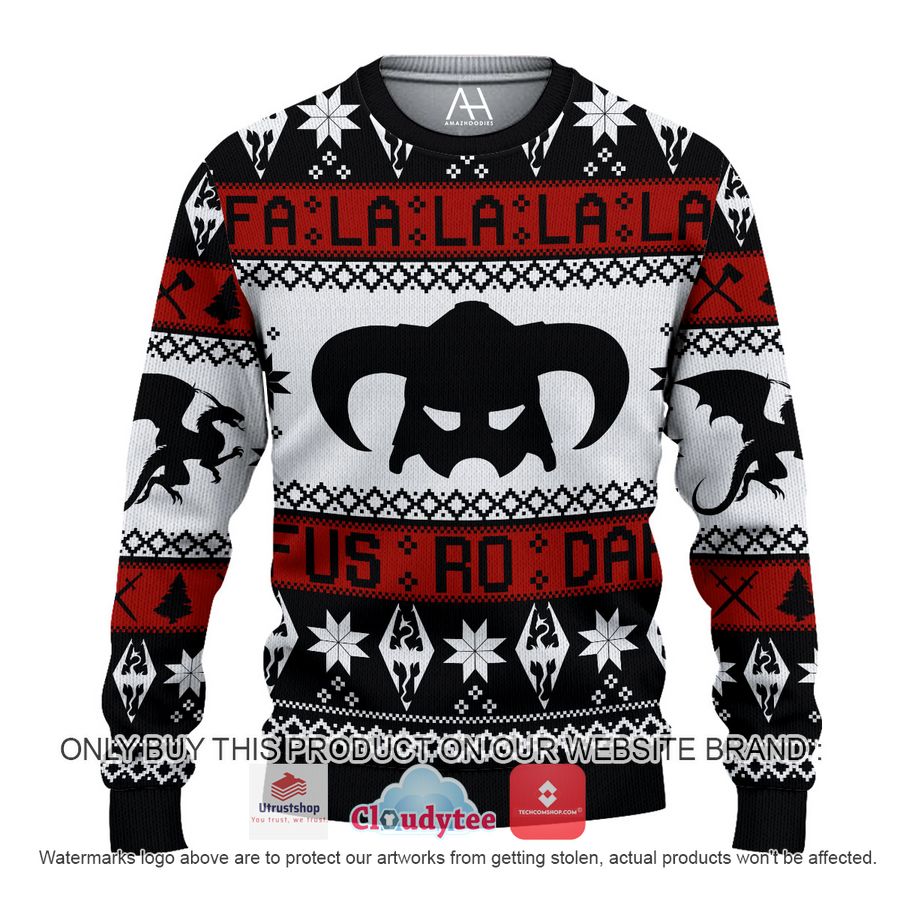 skyrim falalala christmas all over printed shirt hoodie 1 24551