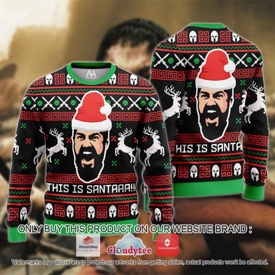 spartan king leonidas christmas all over printed shirt hoodie 1 52249