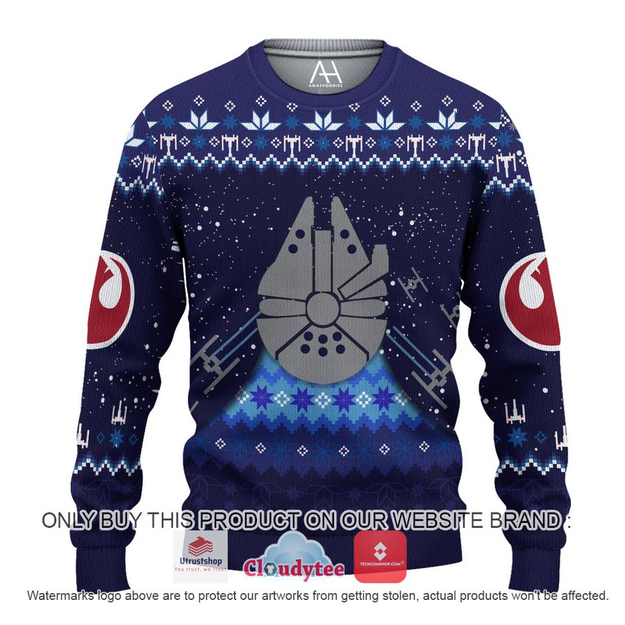 star wars navy galaxy christmas all over printed shirt hoodie 1 8975