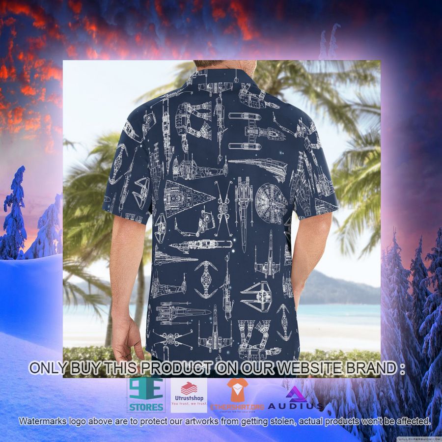 star wars ship pattern navy hawaii shirt shorts 9 13380