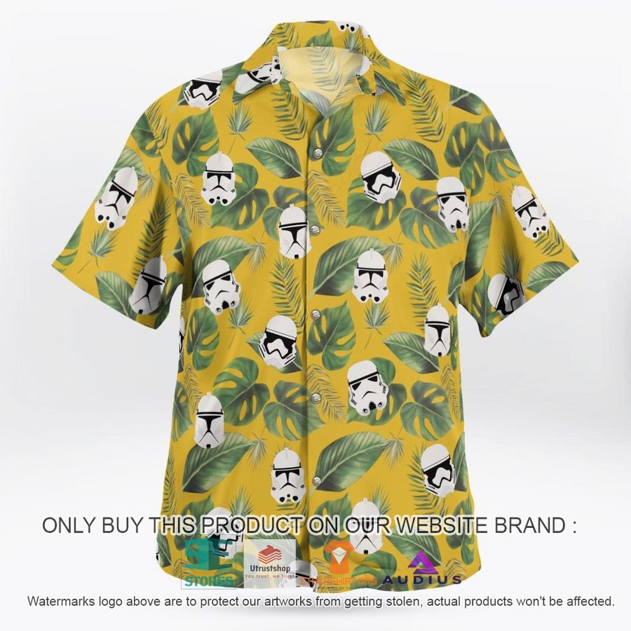 stormtrooper face tropical leaves hawaii shirt shorts 1 62146