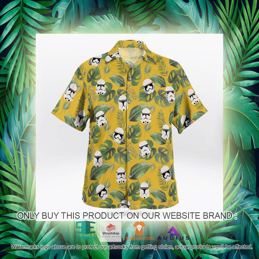 stormtrooper face tropical leaves hawaii shirt shorts 13 16081