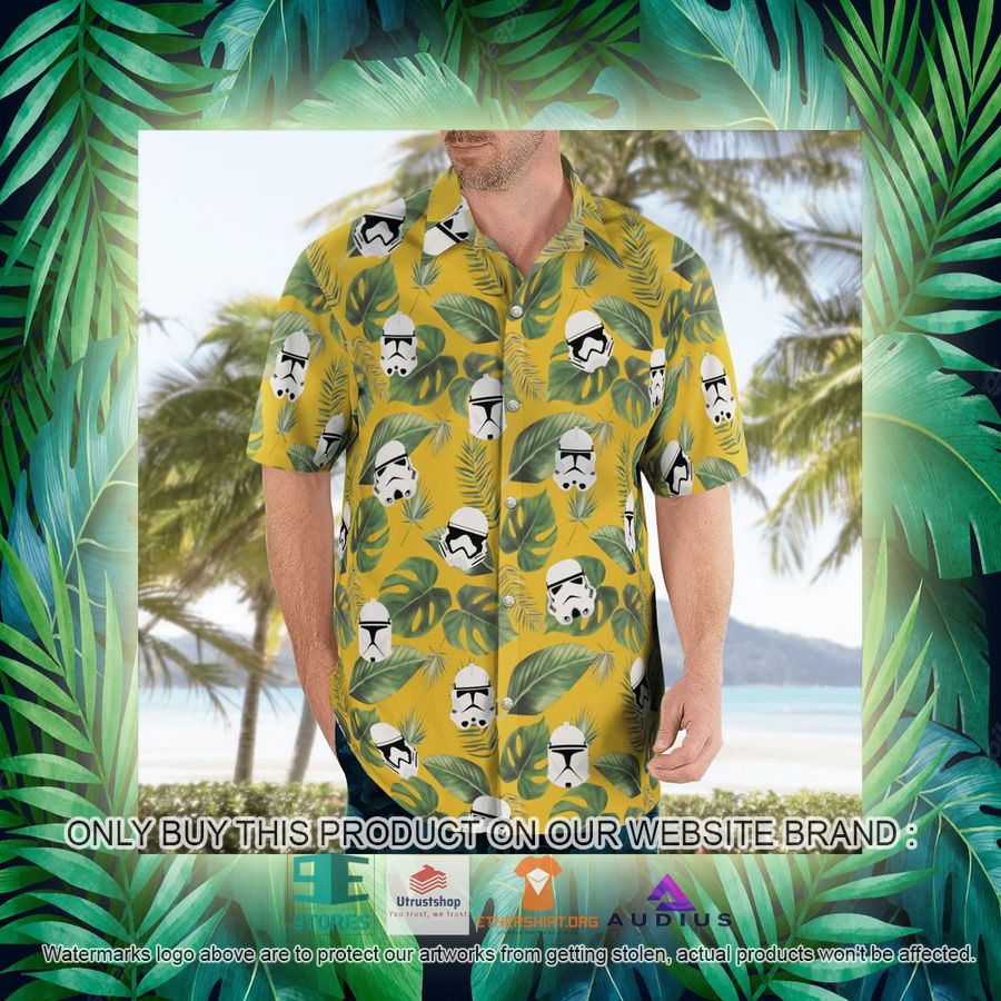 stormtrooper face tropical leaves hawaii shirt shorts 16 68364