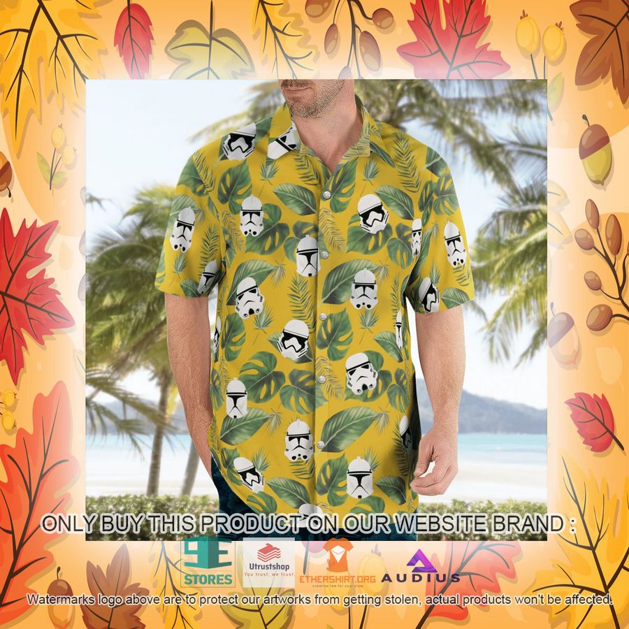 stormtrooper face tropical leaves hawaii shirt shorts 22 92591