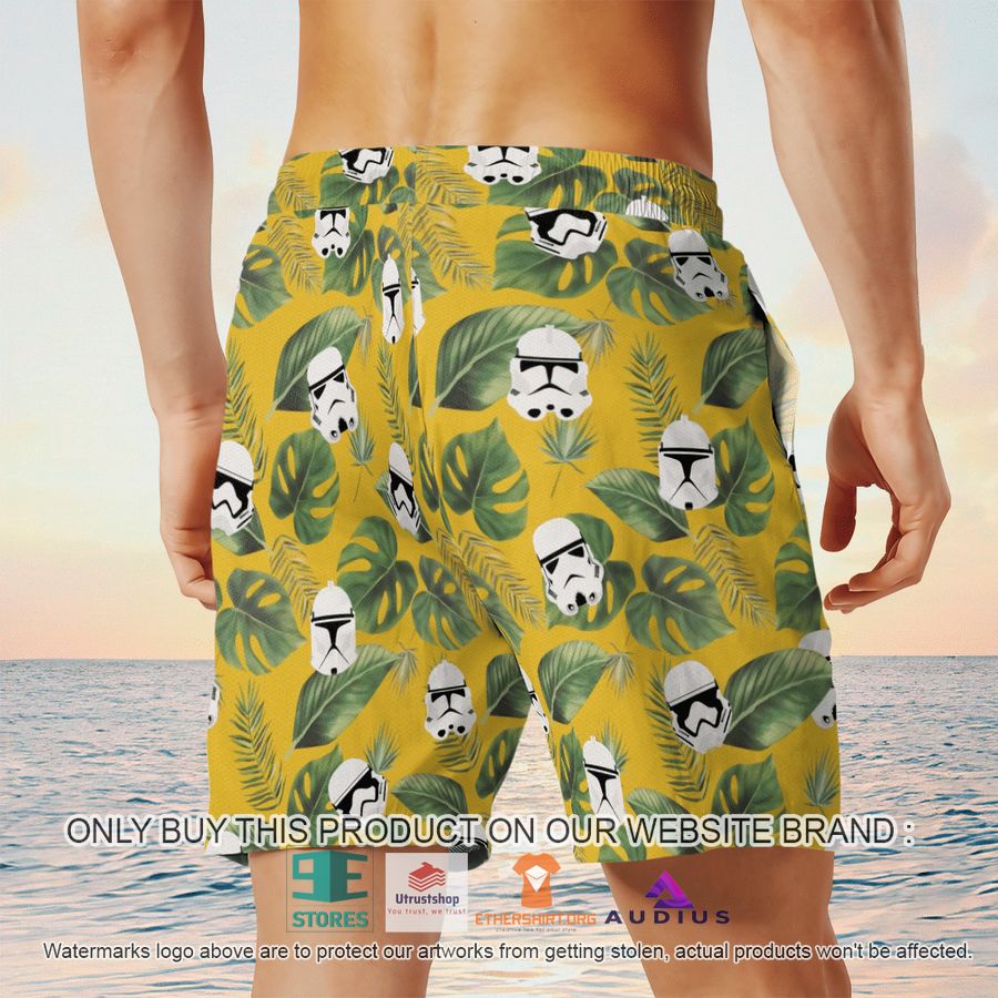 stormtrooper face tropical leaves hawaii shirt shorts 6 79110