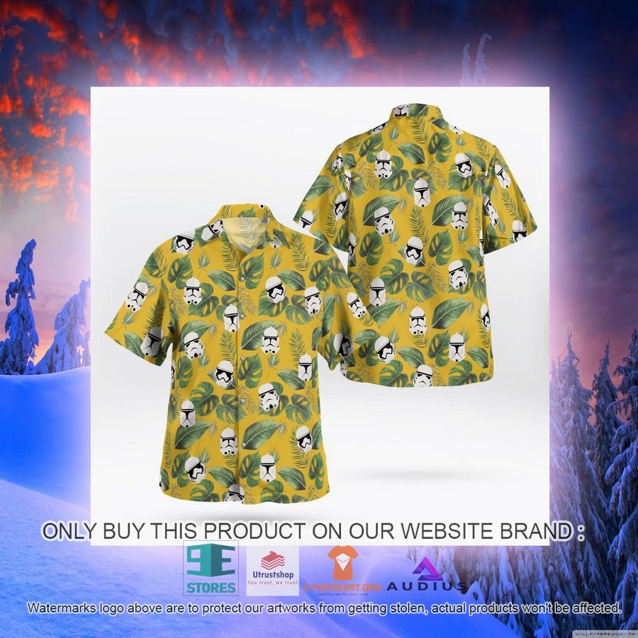stormtrooper face tropical leaves hawaii shirt shorts 8 52911