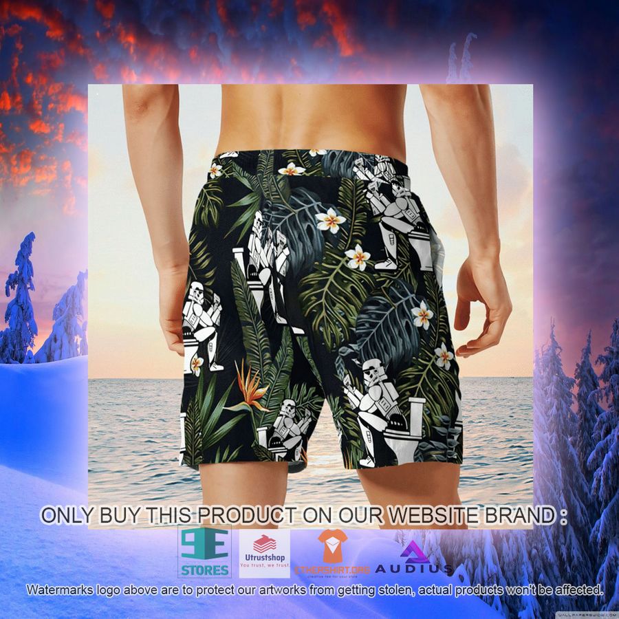 stormtrooper reading on the toilet tropical leaves hawaii shirt shorts 9 2840