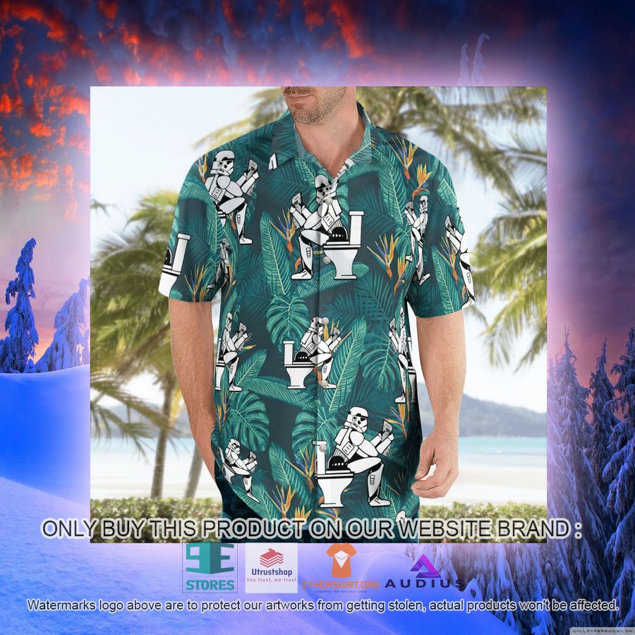 stormtrooper toilet tropical leaves hawaii shirt shorts 10 19433