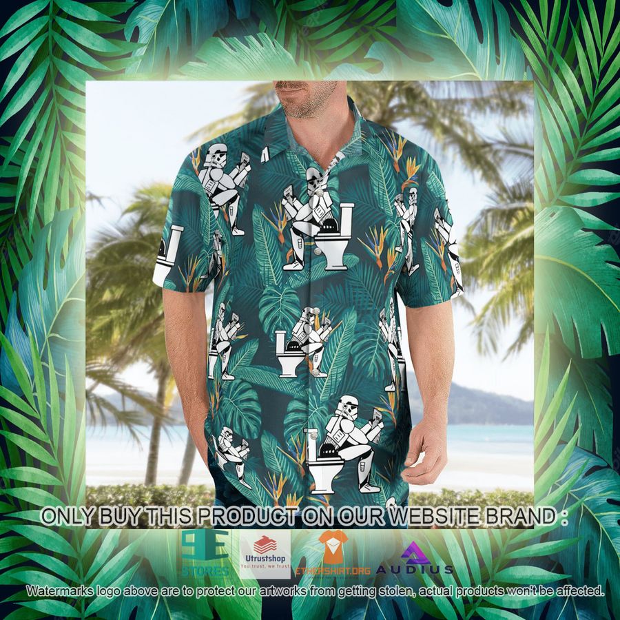 stormtrooper toilet tropical leaves hawaii shirt shorts 16 79015