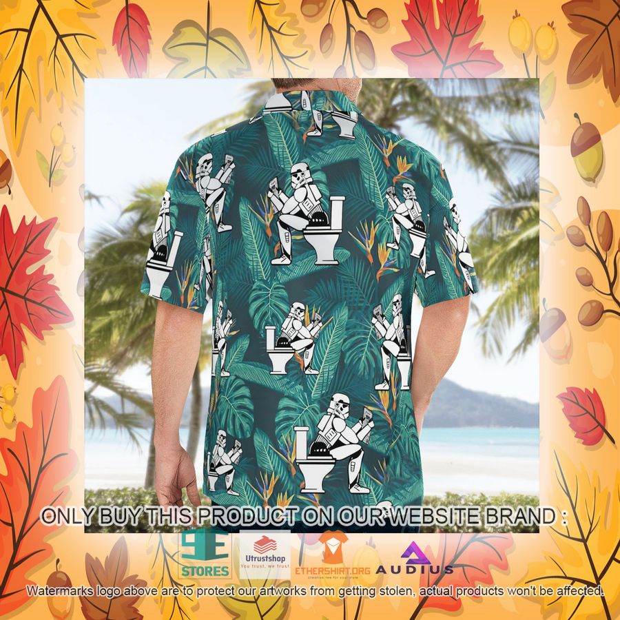 stormtrooper toilet tropical leaves hawaii shirt shorts 21 96412