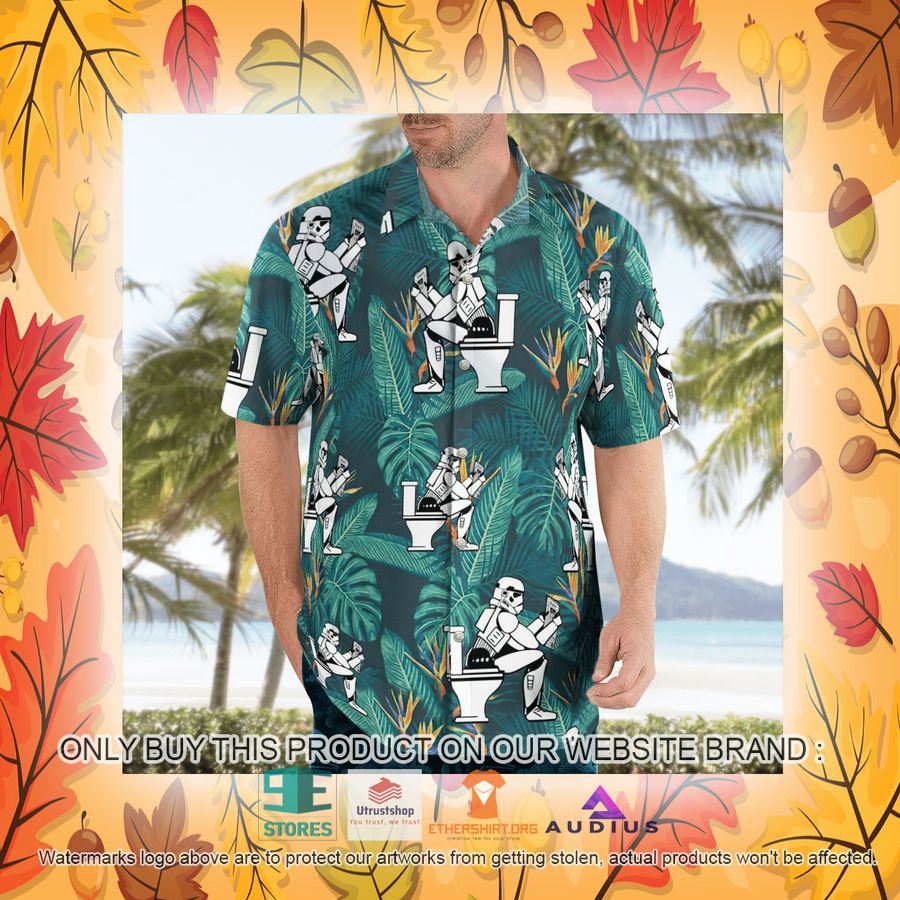 stormtrooper toilet tropical leaves hawaii shirt shorts 22 2723