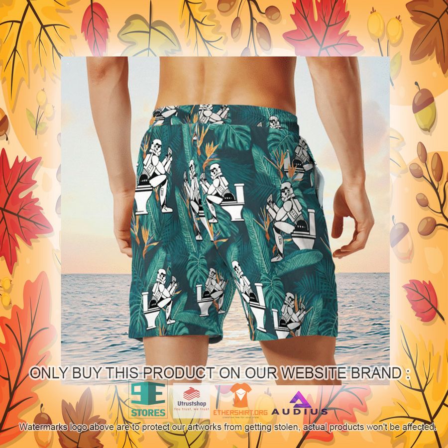 stormtrooper toilet tropical leaves hawaii shirt shorts 24 47041