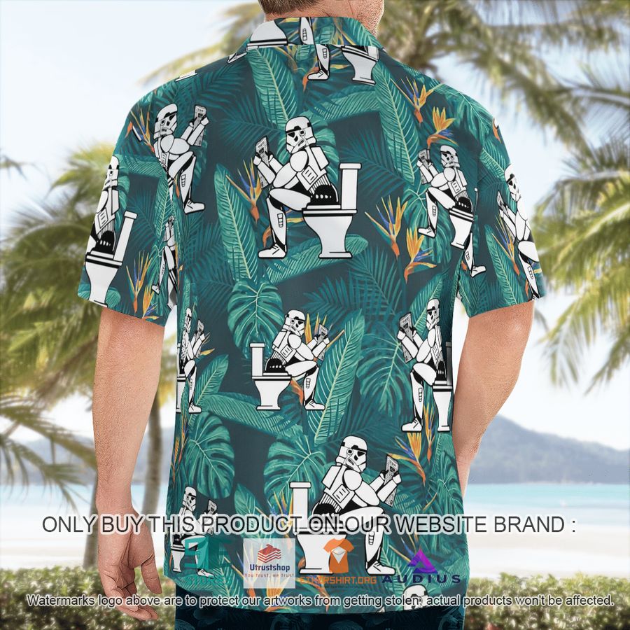 stormtrooper toilet tropical leaves hawaii shirt shorts 3 78426