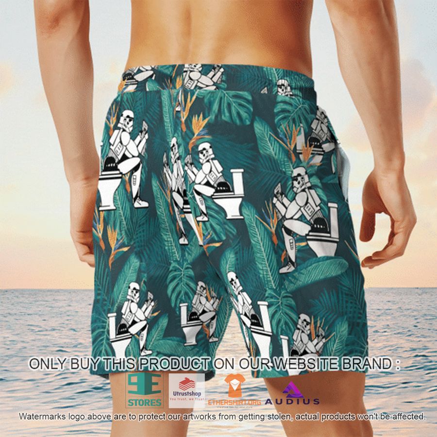 stormtrooper toilet tropical leaves hawaii shirt shorts 6 1425