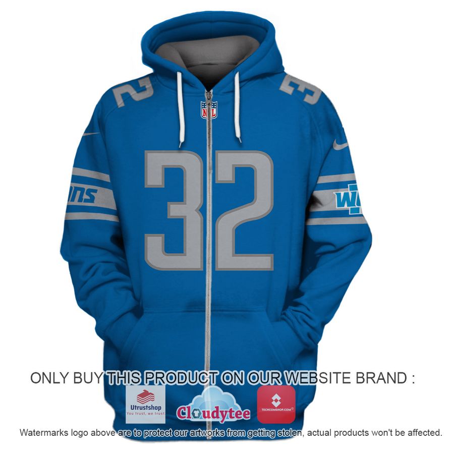 swift 32 detroit lions blue nfl hoodie shirt 2 32136