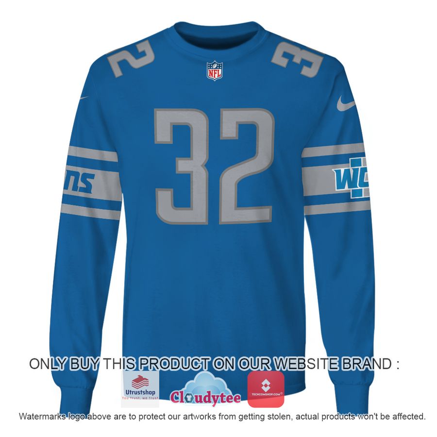 swift 32 detroit lions blue nfl hoodie shirt 3 49956