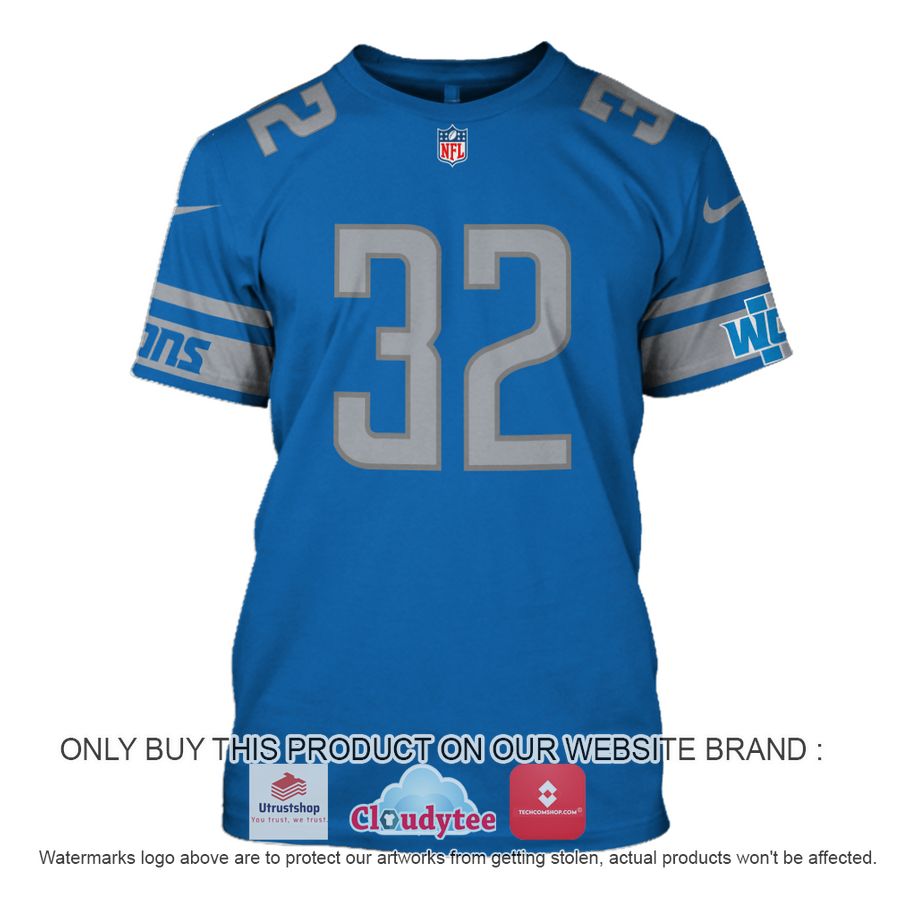 swift 32 detroit lions blue nfl hoodie shirt 5 2462