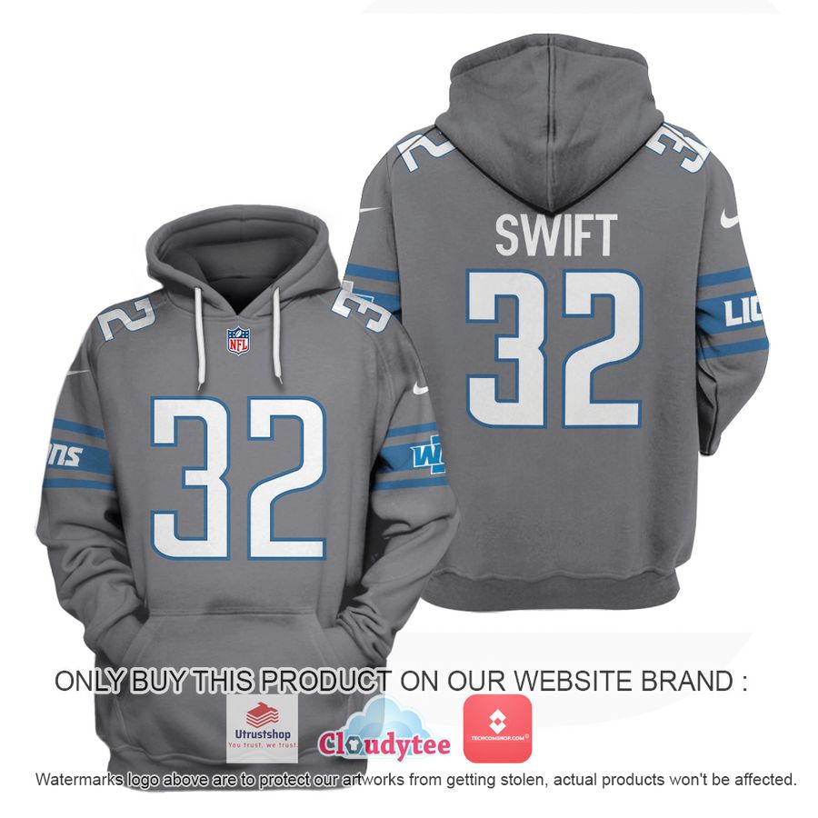swift 32 detroit lions grey nfl hoodie shirt 1 52181