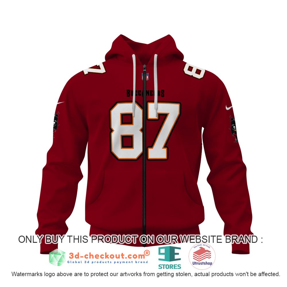 tampa bay buccaneers nfl gronkowski red 3d shirt hoodie 1 38323